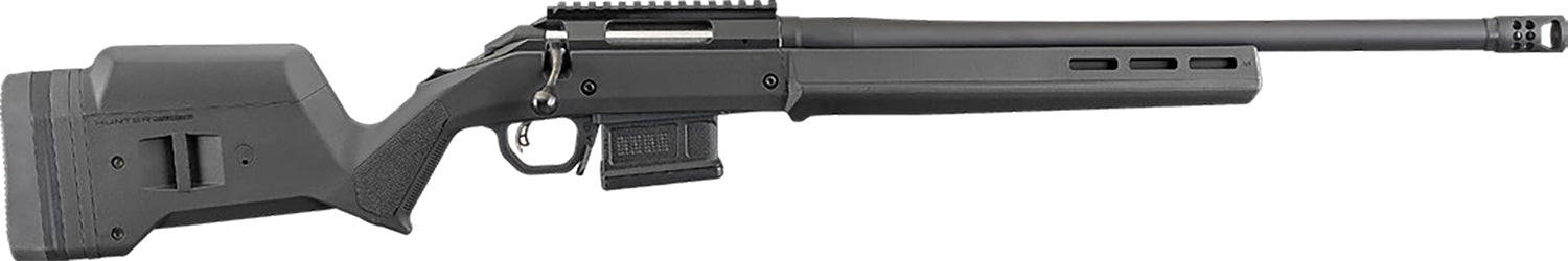 Ruger 26931 American Hunter 308 Win 5+1 20" Matte Black Threaded Barrel, Matte Black Steel Receiver w/Picatinny Rail Receiver, Black Magpul Adjustable Hunter Synthetic Stock, Right Hand