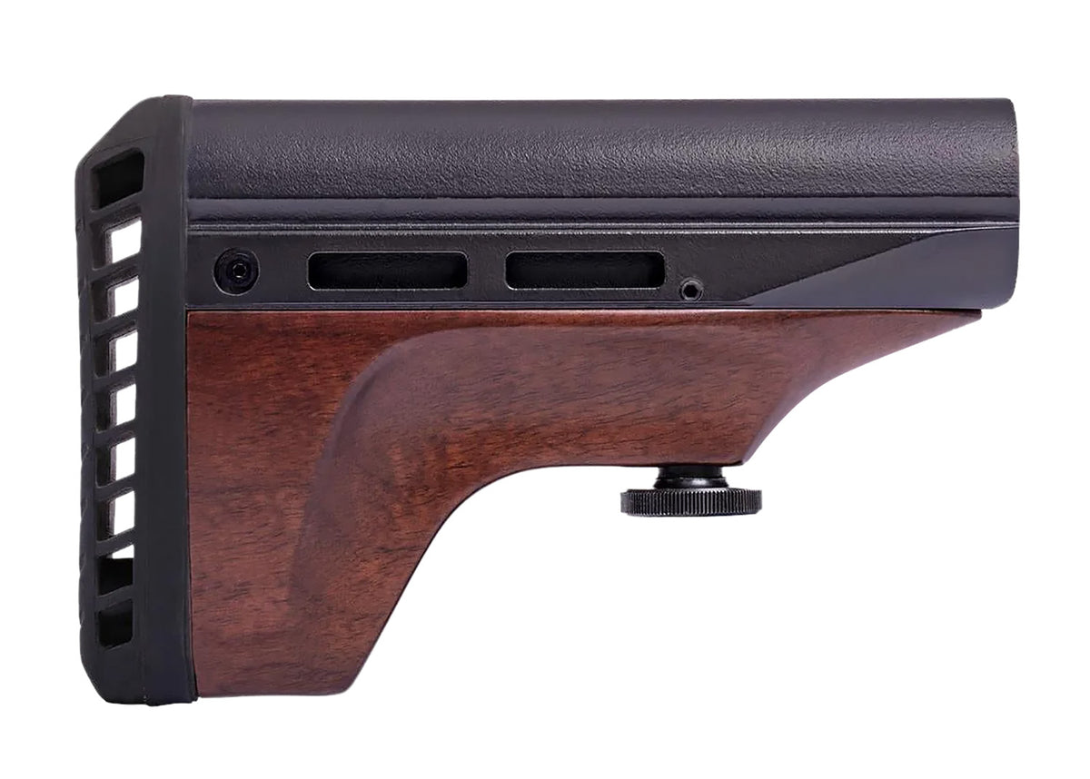 Woox Vigilante Stock for AR Platform – American Walnut and Aluminum, Ambidextrous, 7.5" OAL