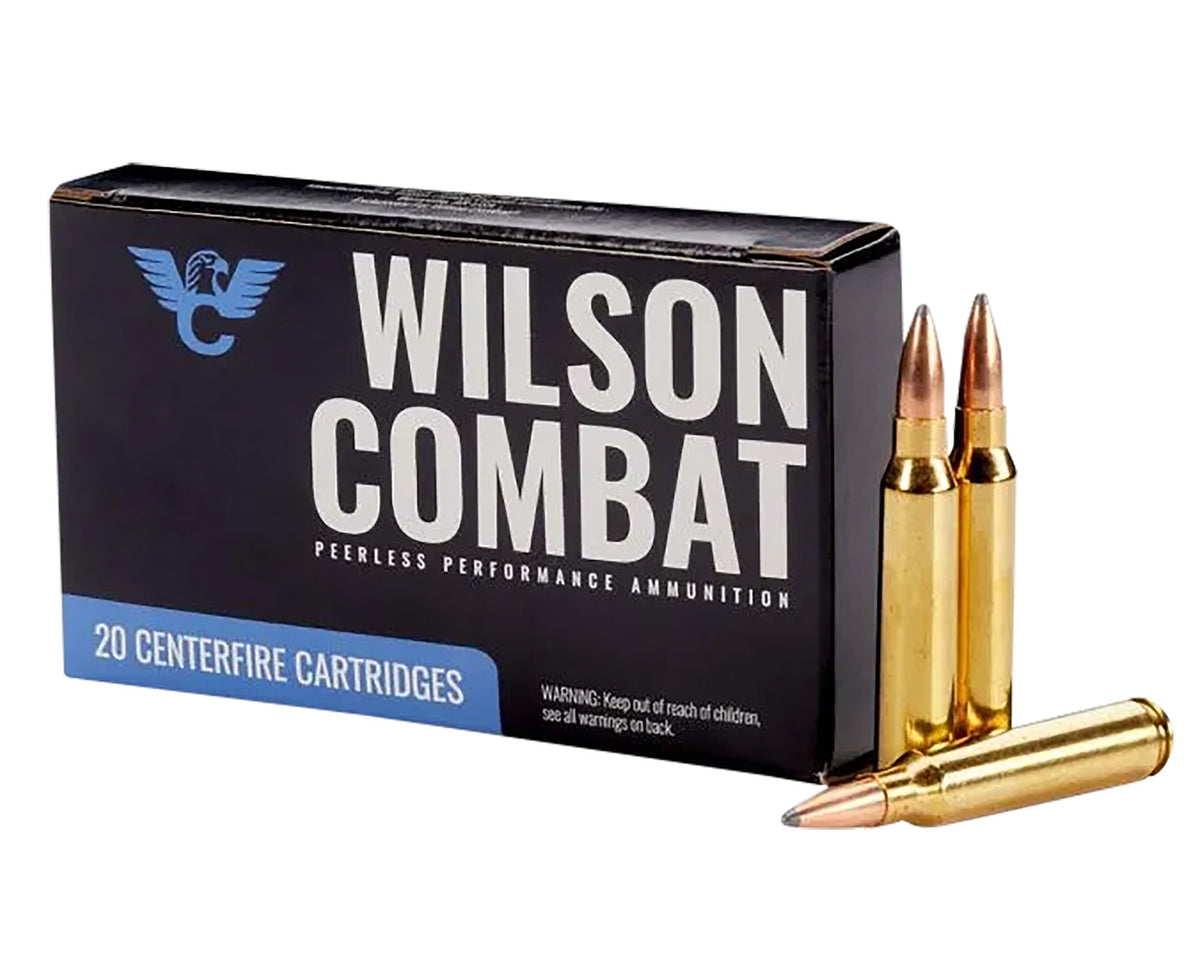 Wilson Combat .223 Remington Rifle Ammo Sierra Gameking Spitzer Boat Tail JSP 65 grain 