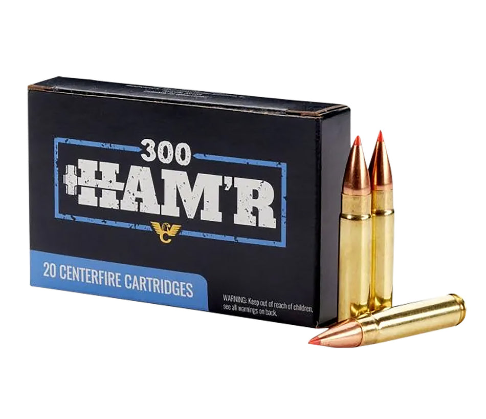 Wilson Combat .300 HAM'R Rifle Ammo Hornady V-MAX Polymer Tipped Flat Based PolyTip 110 grain 