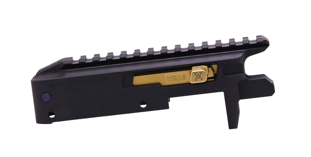 True Precision TP/22 Complete Receiver Set Black Anodized Aluminum Gold Bolt and Charging Handle