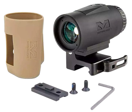 Meprolight MMX4 Micro Magnifier 8016000200 4x24mm, Black, Picatinny Rail, Side Flip Mount