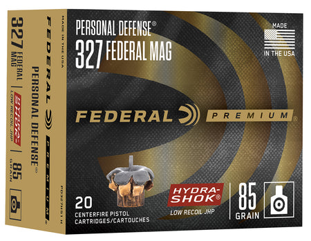 Federal .327 Federal Mag Handgun Ammo Hydra-Shok Jacketed Hollow Point JHP 85 grain 