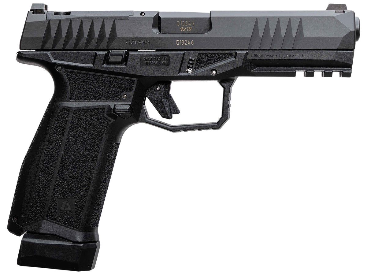 AREX 815537023893 Delta L Gen2 9mm Luger 17+1 4.50" Black Barrel, Black Nitride Optic Cut/Serrated Slide, Black Frame, Ambidextrous