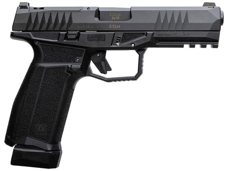 AREX 815537023893 Delta L Gen2 9mm Luger 17+1 4.50" Black Barrel, Black Nitride Optic Cut/Serrated Slide, Black Frame, Ambidextrous
