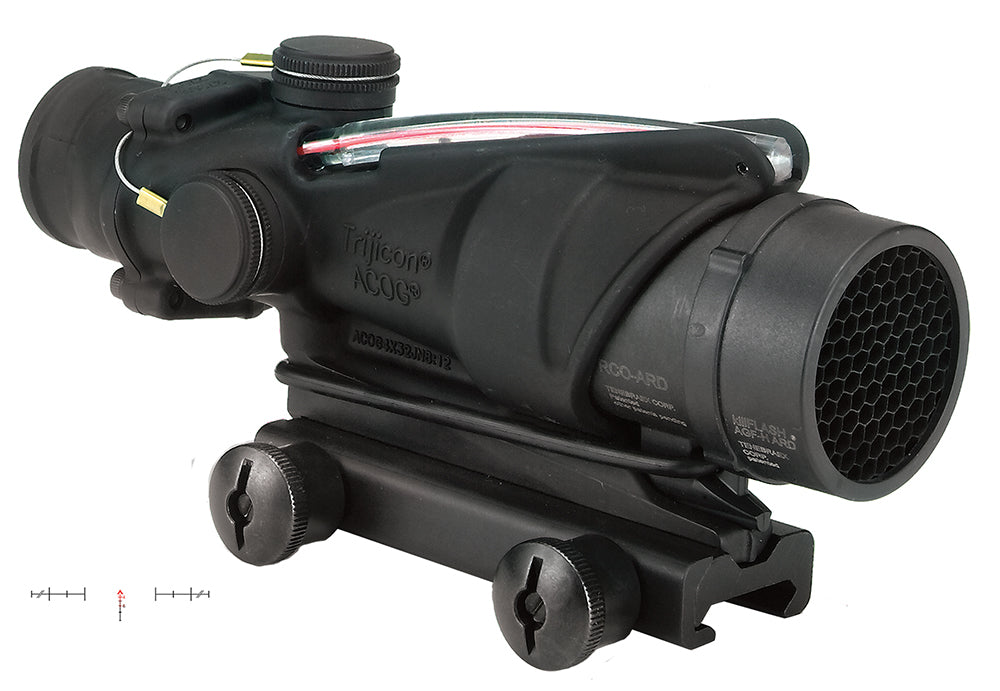 Trijicon ACOG 100226 4x32 Black Anodized Illuminated Red Chevron Scope