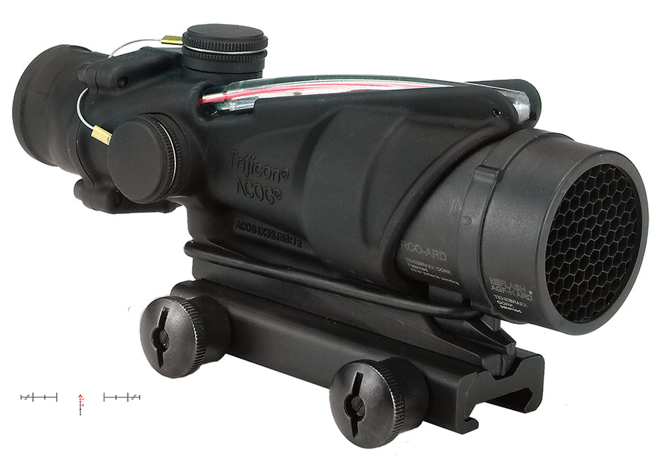 Trijicon ACOG 100226 4x32 Black Anodized Illuminated Red Chevron Scope