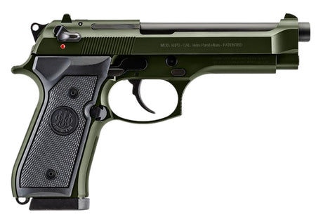 Beretta USA J92F300GR15 92FS Full Size 9mm Luger 15+1 4.90" Steel Barrel, OD Green Cerakote Finish