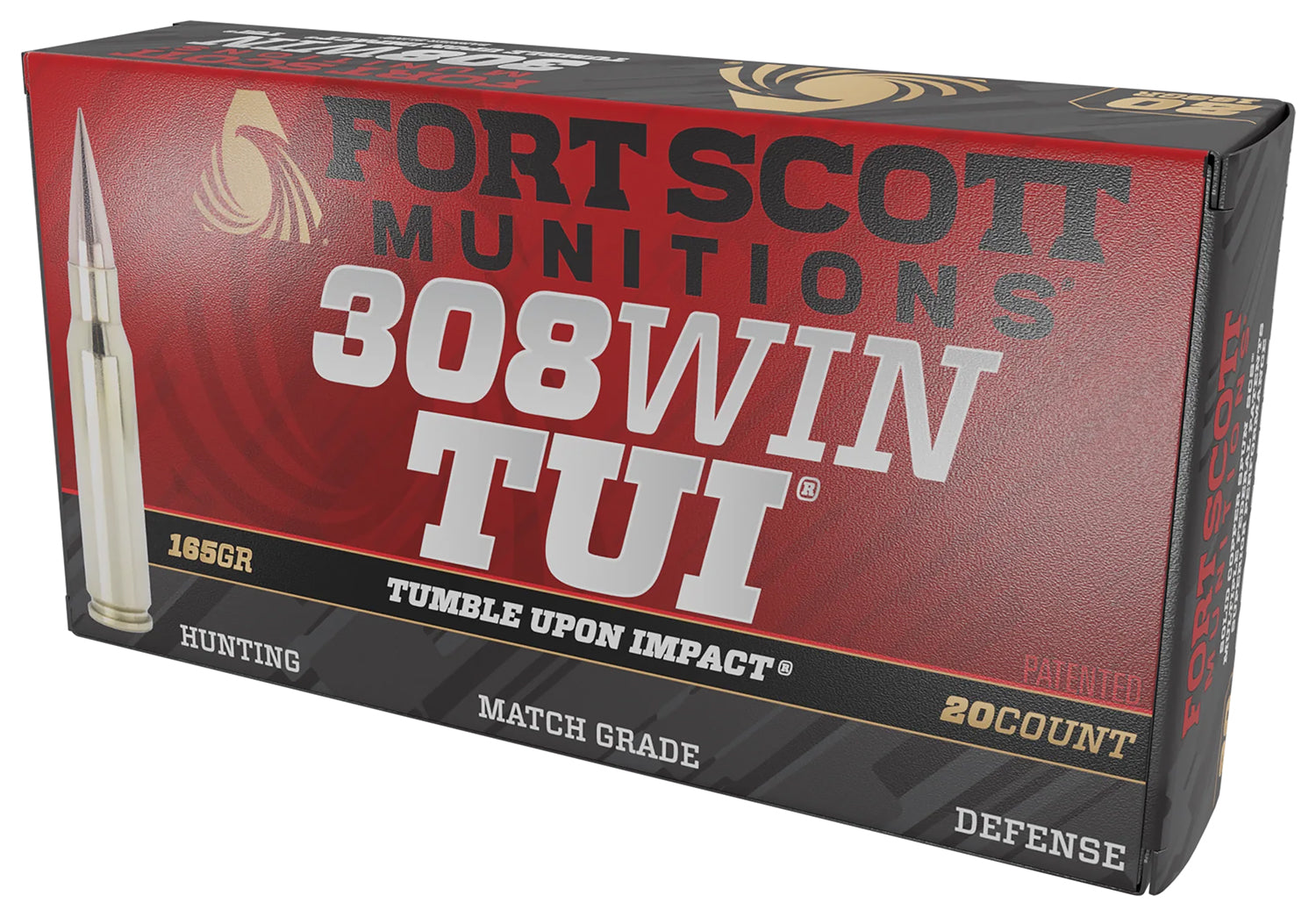 Fort Scott Munitions .308 Win / 7.62x51mm Rifle Ammo  Solid Copper Spun Solid 165 grain 