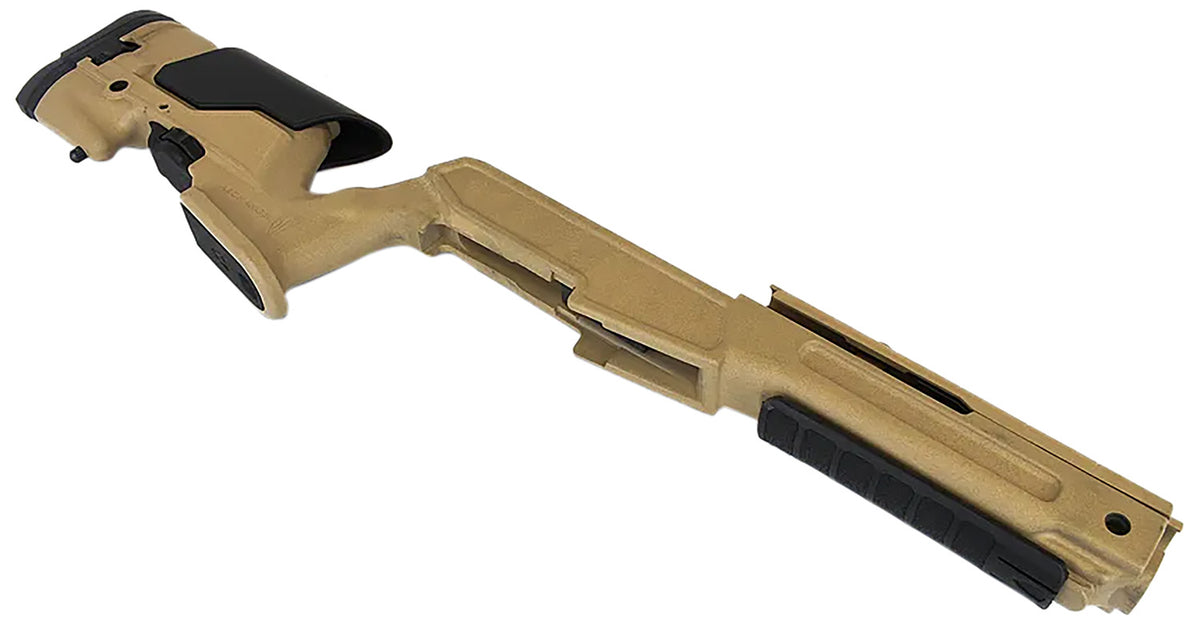Archangel AAMINIDT Ruger Mini-14 / Mini Thirty Desert Tan Adjustable Precision Stock with QD Hardpoints and Cheek Riser