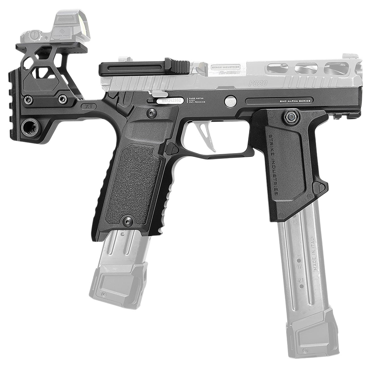 Strike Industries SMCAP320SV2BLK P320 Modular Stock Alpha MKII Black Aluminum Ambidextrous
