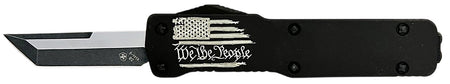 Templar Knife Premium Lightweight California Legal OTF Tanto We The People Aged Aluminum Handle, D2 Steel Blade