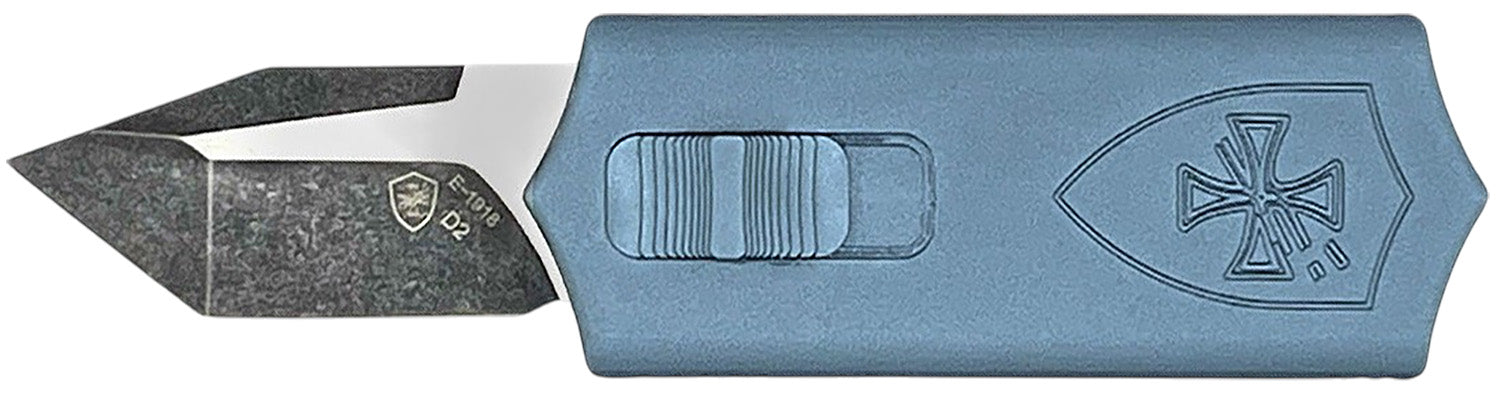 Templar Knife SMCAGB221 Sentinel Money Clip OTF Tanto 1.88" Plain Stonewashed D2 Steel Blue Aluminum Handle