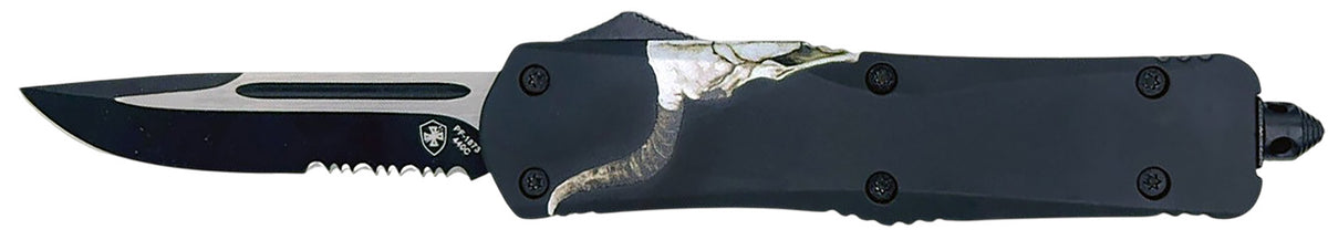 Templar Knife Gen II Saddle Blanket Slim 3.43" OTF Tanto Stonewashed 440C SS Blade, 5.05" Red Aluminum Handle, Glass Breaker