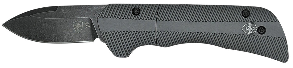 Templar Knife Cali Auto Assist Folding 1.90" Drop Point D2 Steel Blade 3.56" Gunmetal Aluminum Handle