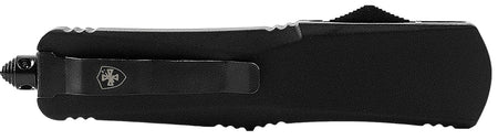 Templar Knife Gen II Slim OTF 3.43" Drop Point Stonewashed 440C SS Blade Black Aluminum Handle Glass Breaker
