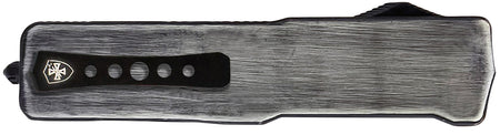 Templar Knife Premium Weighted Knight Slim OTF 3.16" Drop Point Stonewashed D2 Blade Gunmetal Zinc Alloy Handle