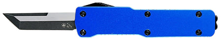 Templar Knife Premium Lightweight Micro OTF 1.85" Tanto Stonewashed D2 Steel Blade Blue Anodized Handle CA Legal