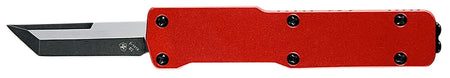 Templar Premium LW Micro 1.85" OTF Tanto Stonewashed D2 Steel Blade, Red Anodized Aluminum Handle California Legal