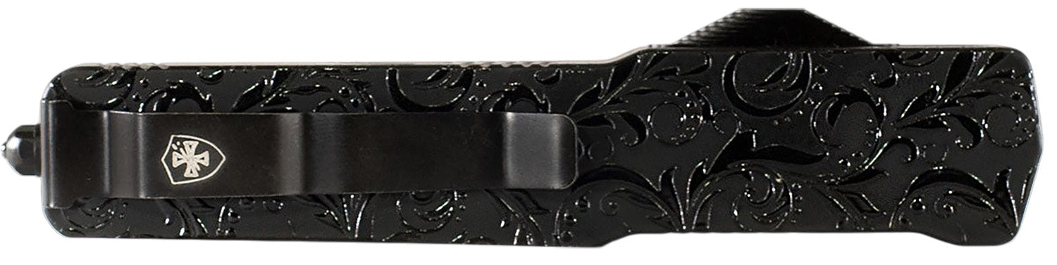 Templar Knife Premium Lightweight Maiden Gloss Slim OTF Dagger Stonewashed D2 Steel Blade 5" Black Gloss Handle