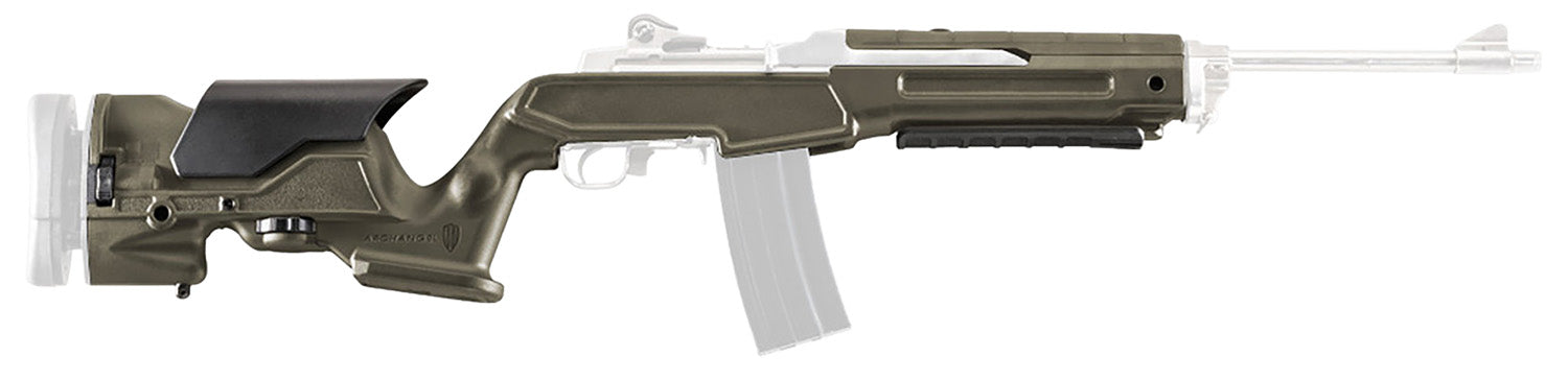 Archangel AAMINIOD OD Green Synthetic Fixed Precision Stock with Adjustable Cheek Riser Ruger Mini-14 Mini Thirty