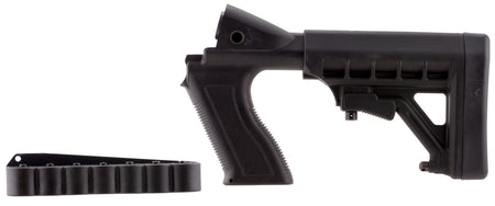 Archangel AA50088 Black Synthetic 6-Position Collapsible Tactical Stock with Pistol Grip and Shell Carrier for Mossberg 500/590