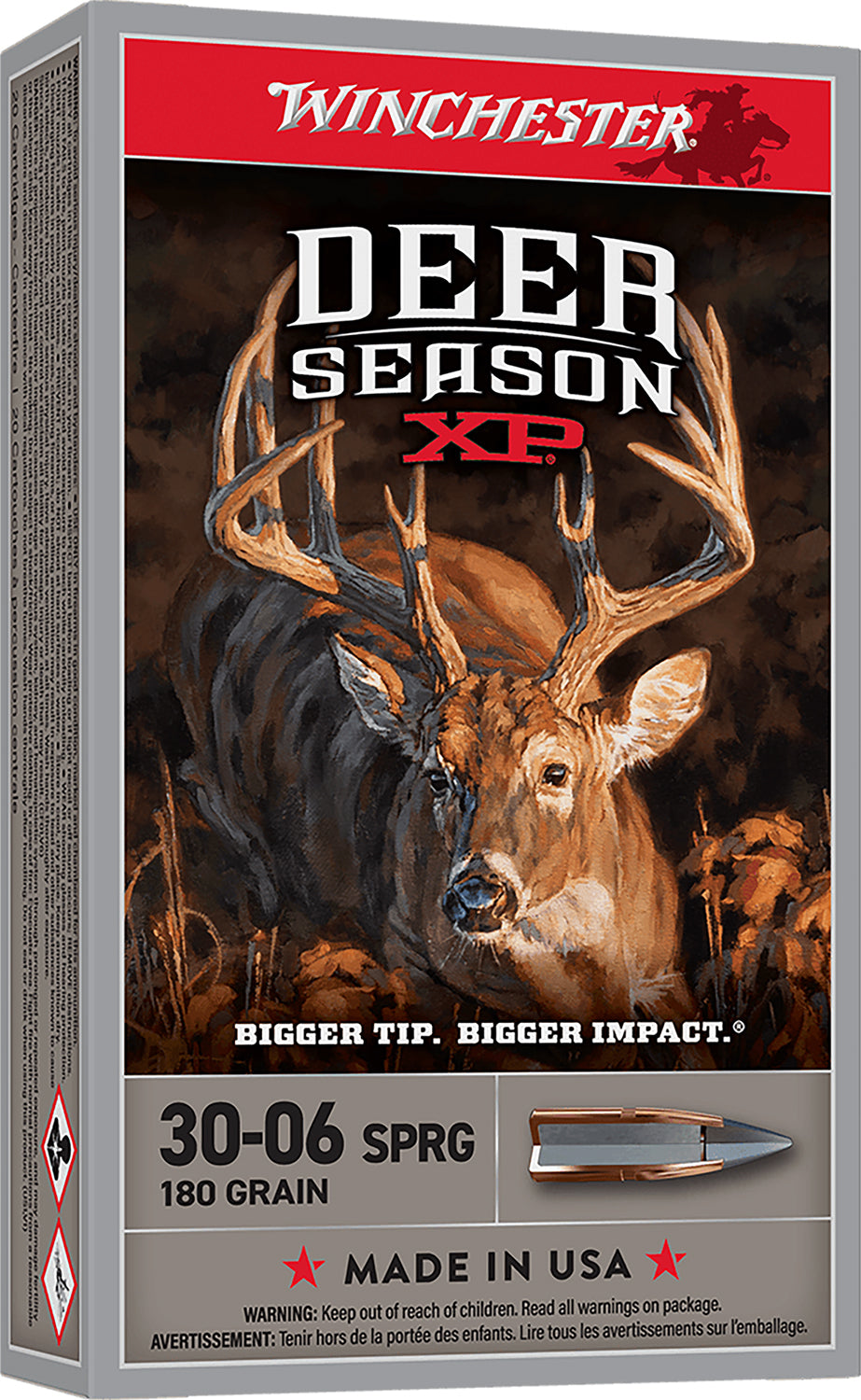 Winchester .30-06 Springfield Rifle Ammo DEER SEASON XP Polymer Tip PolyTip 180 grain 