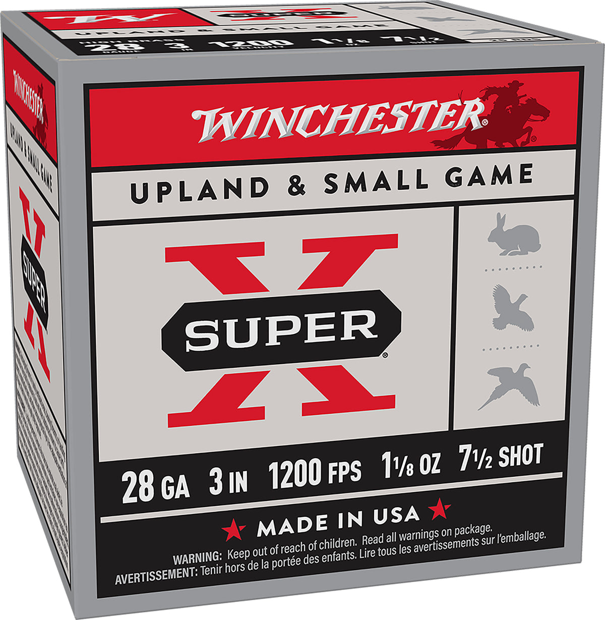 Winchester 28 Gauge Shotgun Shells  #7.5 1-1/8 oz 3 in