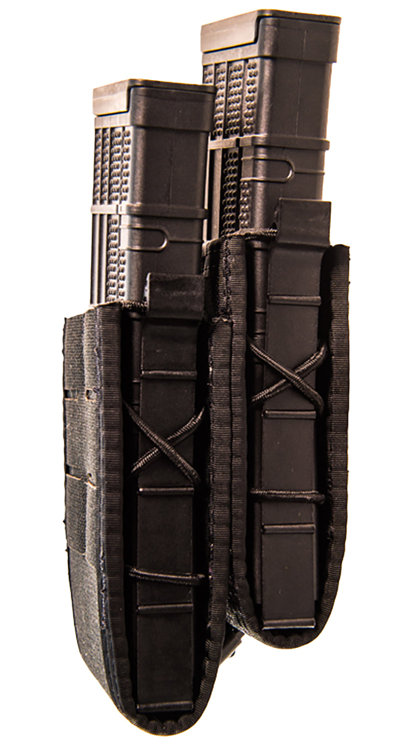 HSGI TACO Double Duty Staggered Dual Pistol Magazine Carrier Black Nylon MOLLE