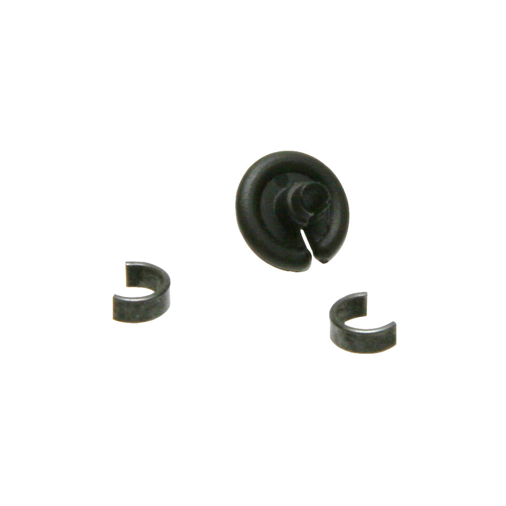 October Mountain Black Slotted Kisser Button 3/8 in. 1 pk.