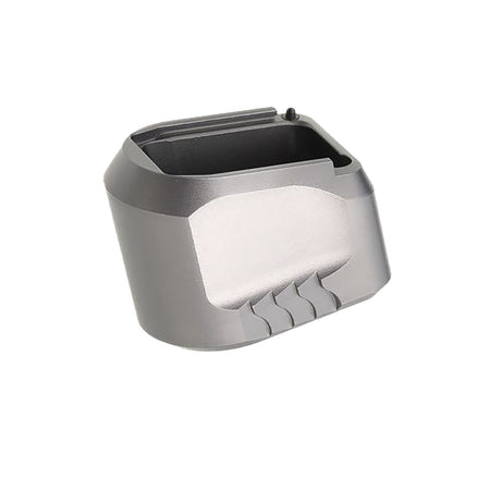 Tyrant CNC Grey Aluminum +5 Mag Extension Fits S&W M&P 9/40 Full-Size