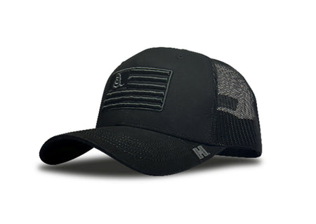 Hornady 33290 Black Trucker Hat Gadsden Flag Design