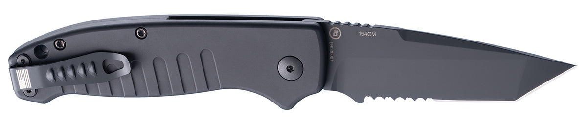 Hogue Ballista-I 64120 3.5" Automatic Tanto Serrated Black Blade Folding Knife