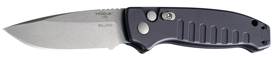 Hogue Ballista-I 64136 3.5" Automatic Drop Blade Black Folding Knife