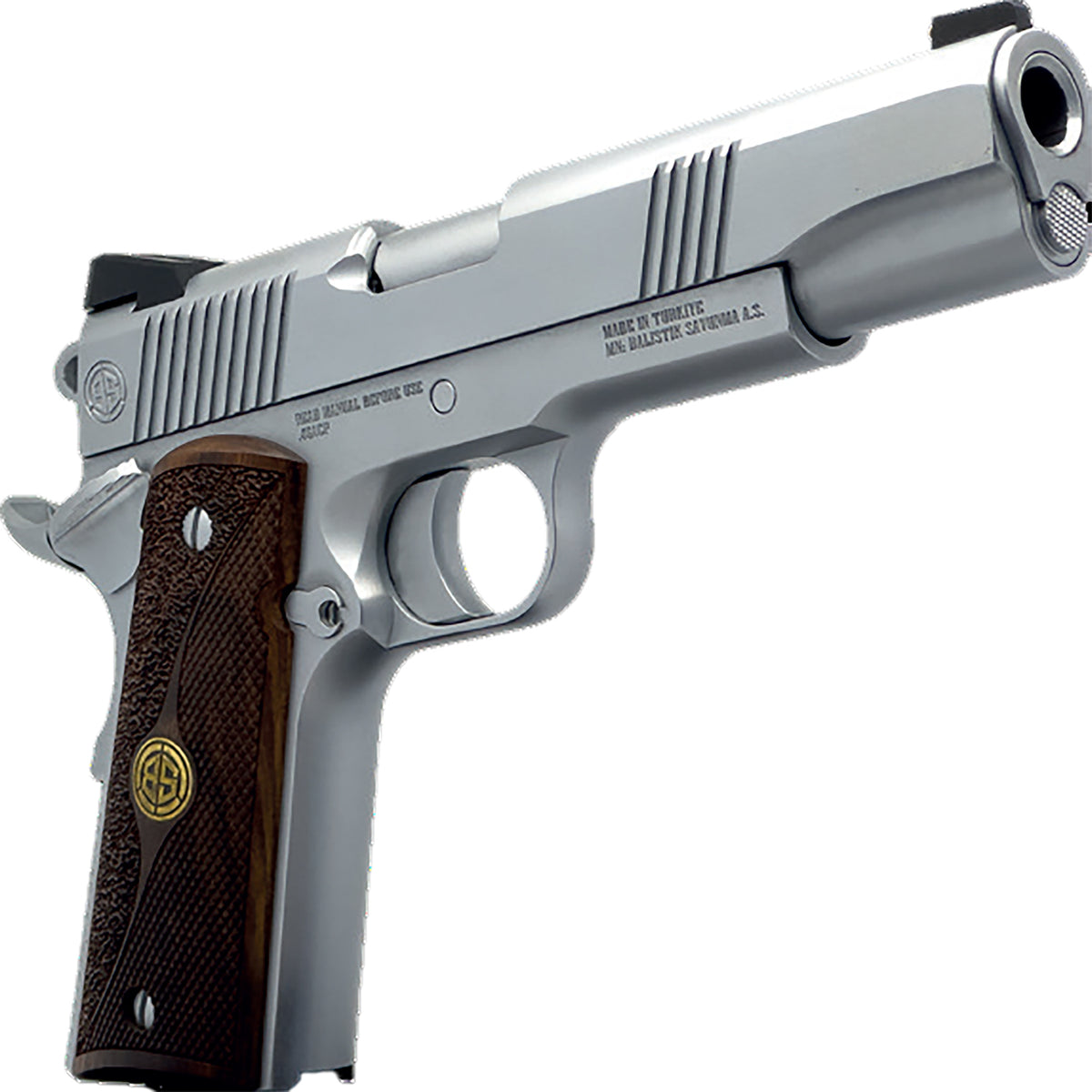 Dickinson DKSN9B 1911 Adam B Commander Frame 9mm Luger Pistol, 9+1 Capacity, 4.25" Stainless Barrel, Wood Grip