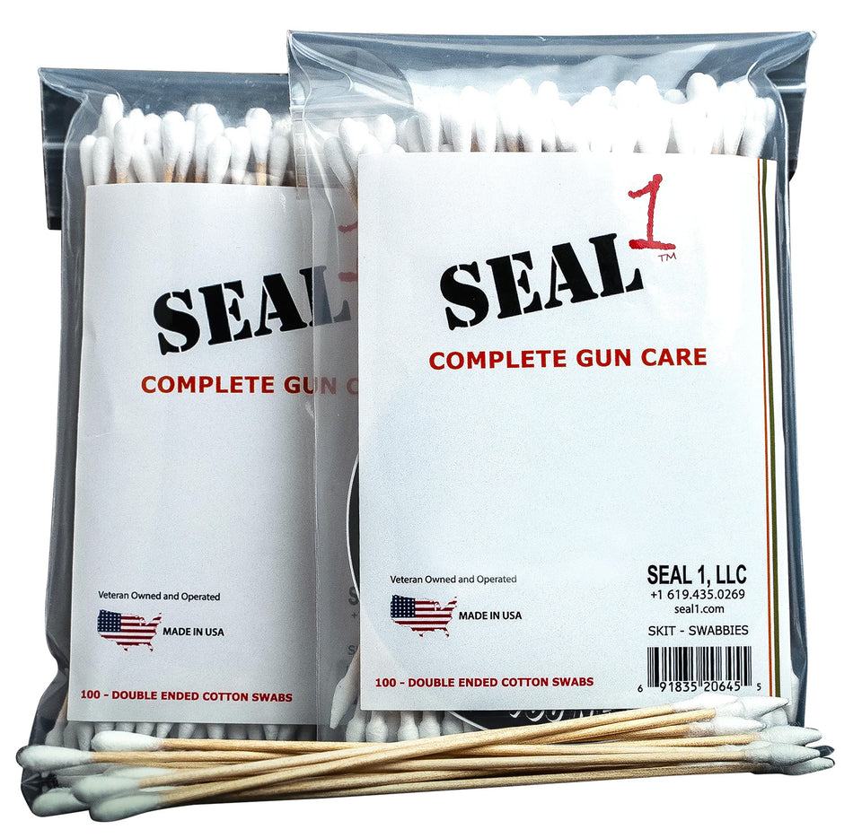 Seal 1 SWABBIES Double-Ended Cotton Gun Cleaning Swabs Universal