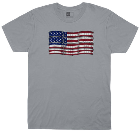 Magpul MAG1180-010 American Flag Cotton/Poly Shirt Charcoal Gray Small