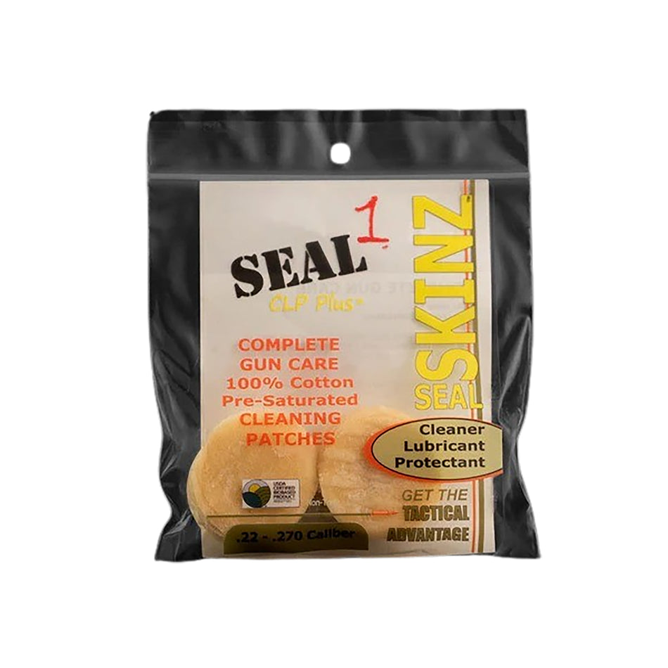 Seal 1 SS-10 SKINZ Cotton Cleaning Patches 270-30 Caliber 1.75 Inch
