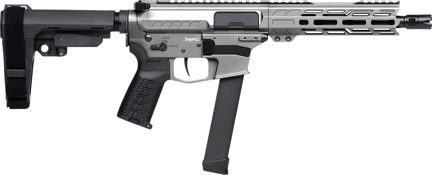CMMG Banshee MkGs 9mm Luger 33+1, 8" Threaded Barrel, Tungsten Cerakote AR Pistol