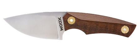 Woox BU.KNF030.01 Bad Boy Fixed Blade Knife 2.75" D2 Steel Drop Point American Walnut Brass Hardware