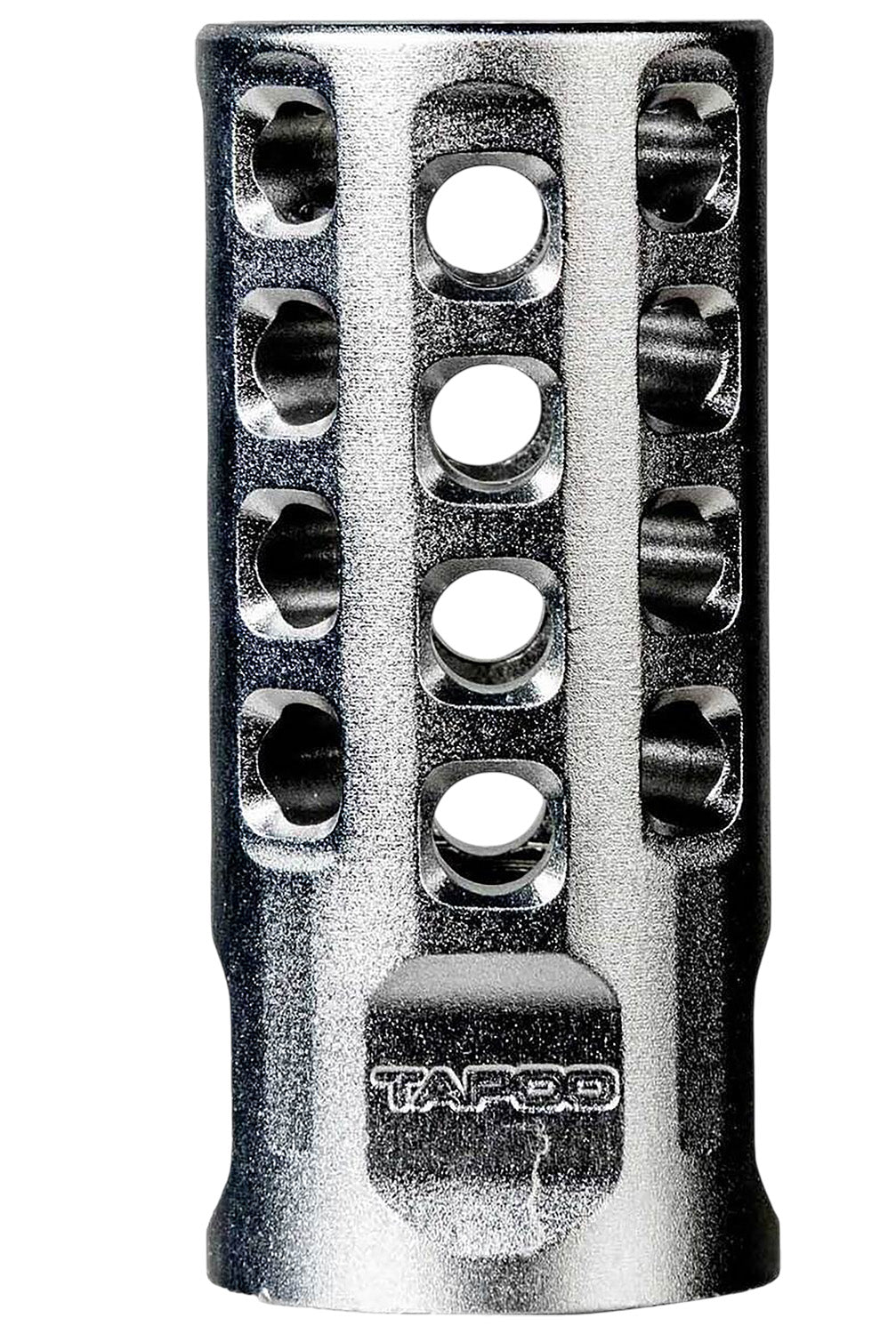 Tapco TAP22010 Silver Anodized Aluminum Muzzle Brake 1/2x28 Threads 22LR