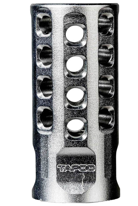 Tapco TAP22010 Silver Anodized Aluminum Muzzle Brake 1/2x28 Threads 22LR