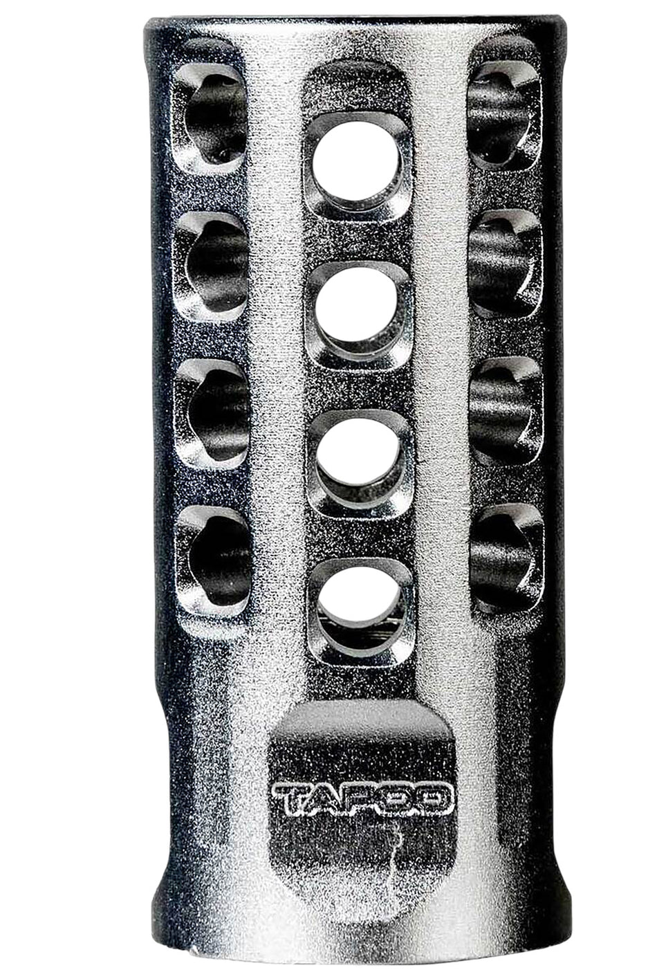 Tapco TAP22010 Silver Anodized Aluminum Muzzle Brake 1/2x28 Threads 22LR