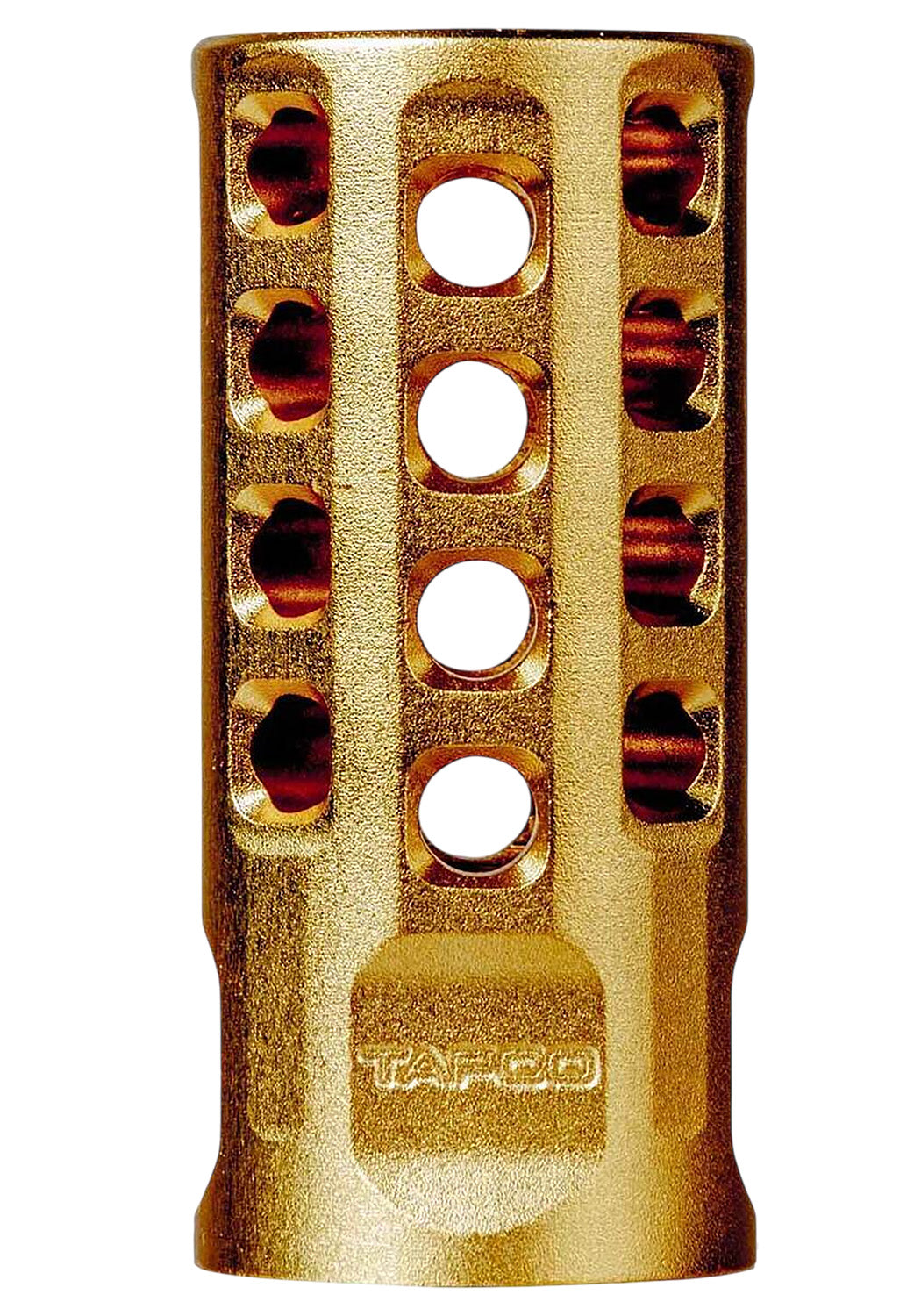 Tapco TAP22032 Gold Anodized Aluminum Muzzle Brake 1/2x28 Threads 22LR