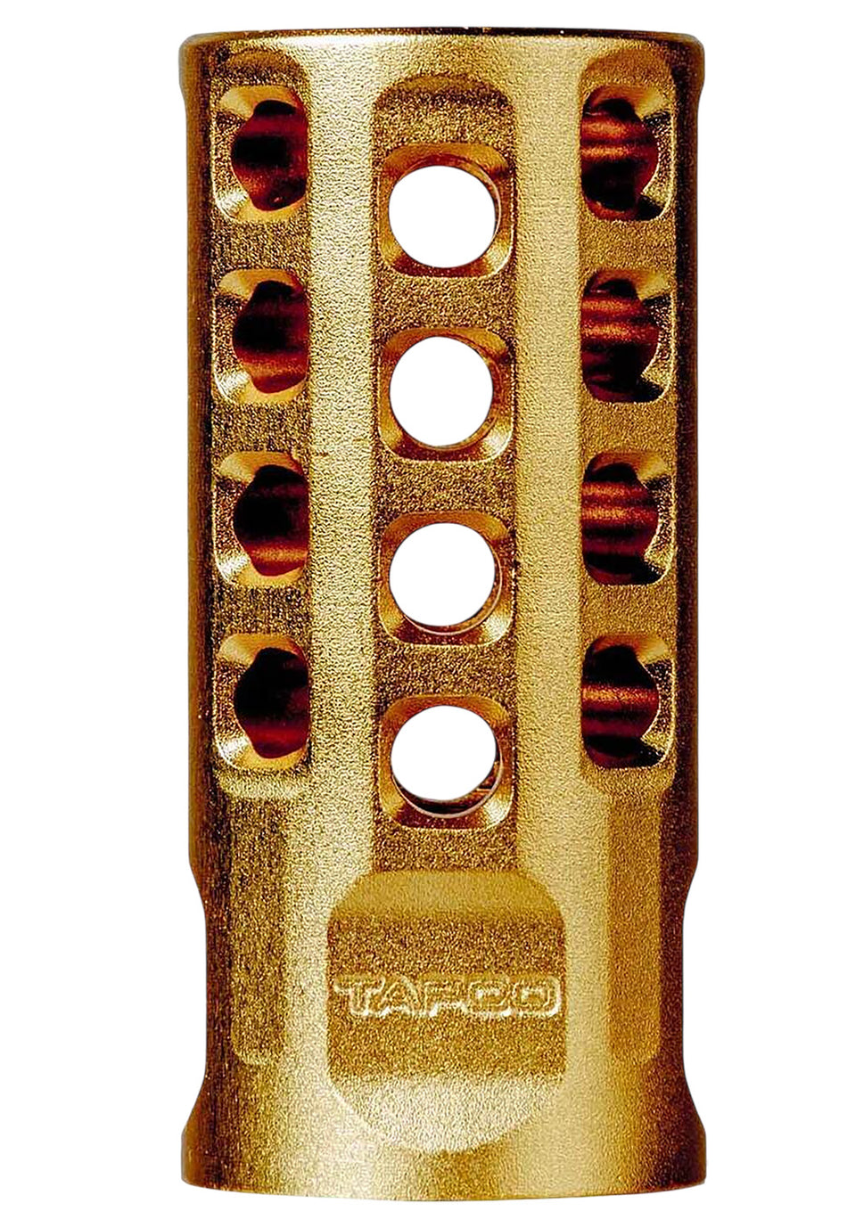 Tapco TAP22032 Gold Anodized Aluminum Muzzle Brake 1/2x28 Threads 22LR