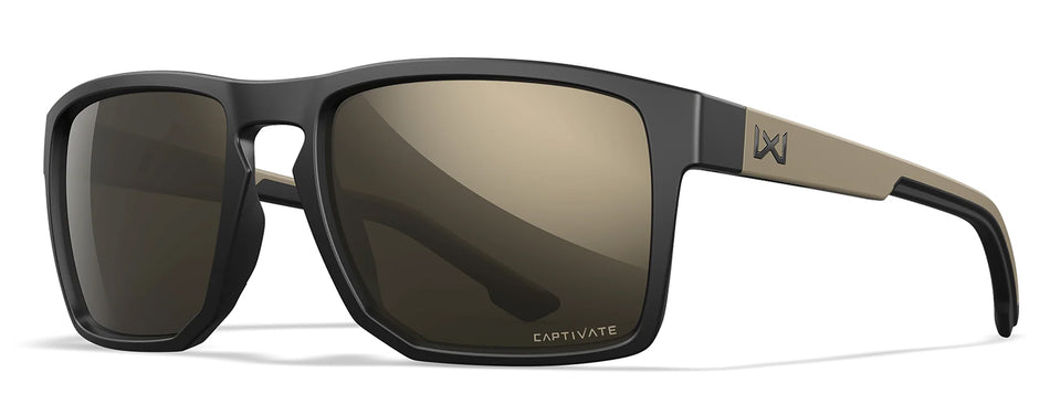 Wiley X Founder AC6FND04 Tungsten Mirror Lens Polycarbonate Matte Black and Tan Frame