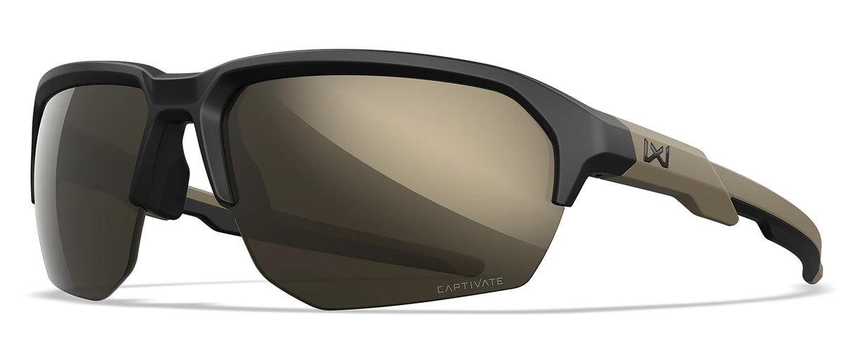Wiley X Jakl CHJKL04 M/L Tungsten Mirror Lens Matte Black and Tan Frame