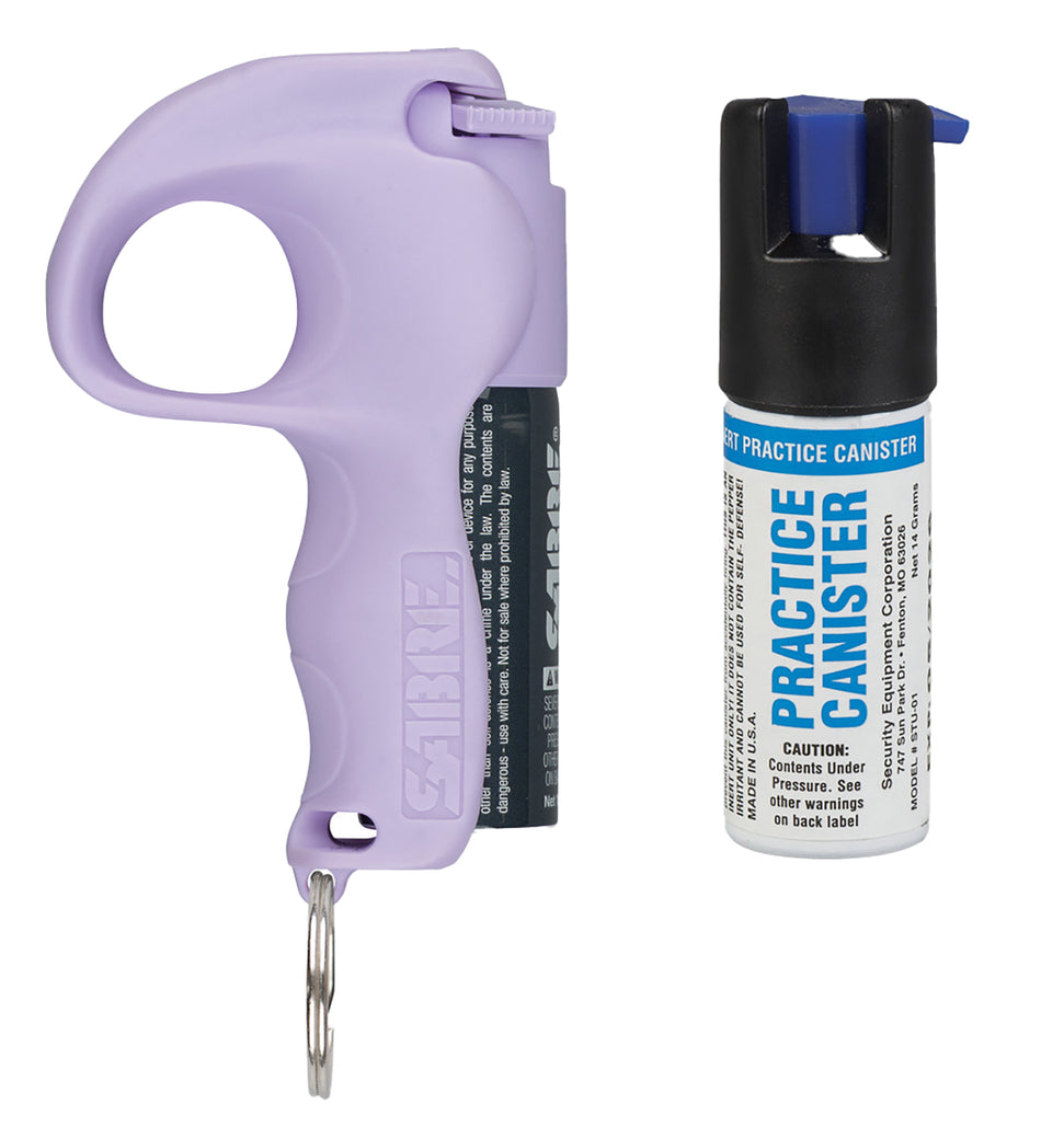 Sabre PBLVOCSTU04 Pepper Spray Quick Grip Lavender Canister 12ft Range 0.54oz