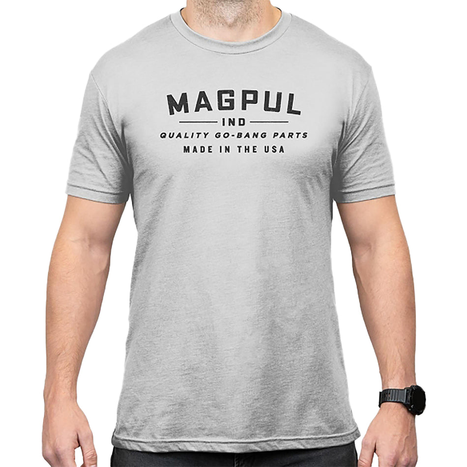 Magpul MAG1112-041-2XL Go Bang Parts Cotton/Poly Shirt Stone Gray Heather 2XL