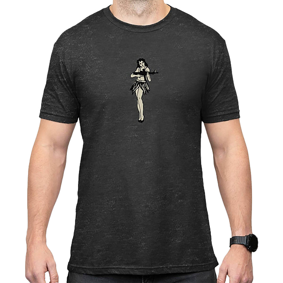 Magpul MAG1117-010 Hula Girl CVC Tee Charcoal Gray Cotton/Poly Small